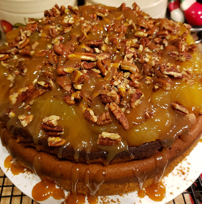 Caramel Apple Pecan cheesecake by Linda's Specialty Cheesecakes.