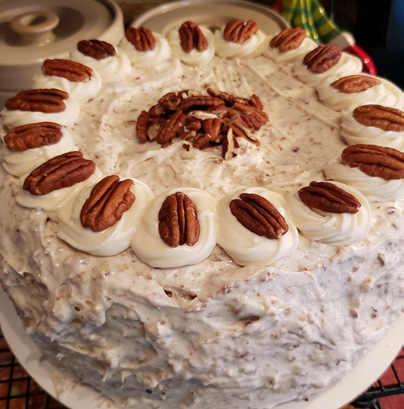 Carrot Cake cheesecake by Linda's Specialty Cheesecakes.