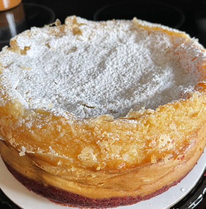 Gooey Butter cheesecake by Linda's Specialty Cheesecakes.