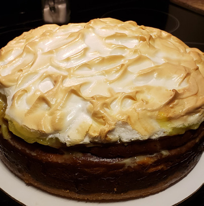 Lemon Meringue cheesecake by Linda's Specialty Cheesecakes.