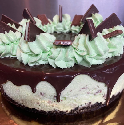 Mint cheesecake