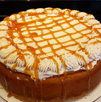 Pumpkin cheesecake by Linda's Specialty Cheesecakes.