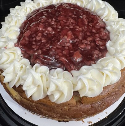 Raspberry cheesecake by Linda's Specialty Cheesecakes.