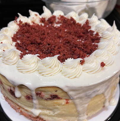 Red Velvet cheesecake by Linda's Specialty Cheesecakes.