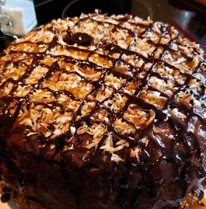 Samoa cheesecake
