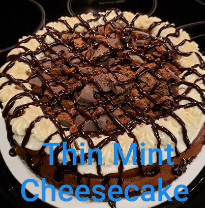 Thin Mint cheesecake